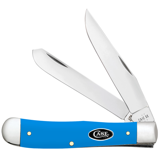 Case Trapper Light Blue Synthetic 68900 Stainless Pocket Knife