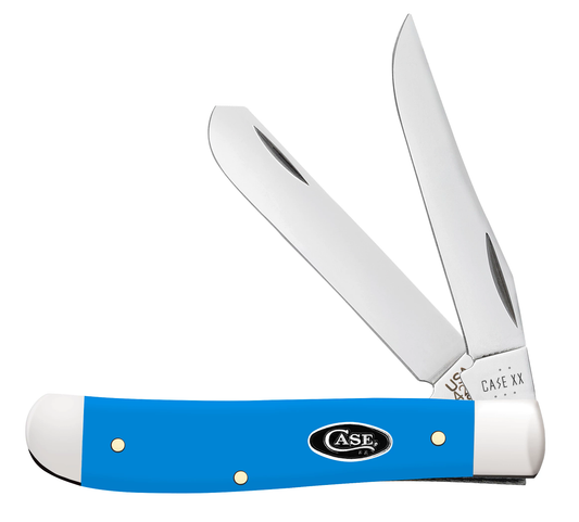Case Knives Mini Trapper Light Blue Synthetic Stainless Pocket Knife
