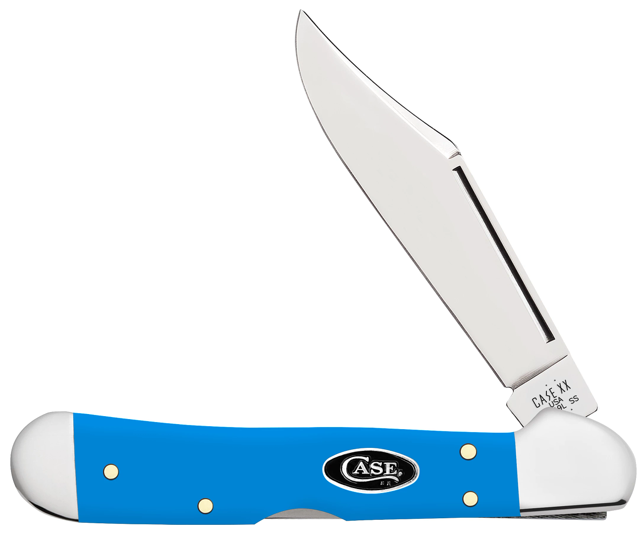 Case Mini Copperlock Light Blue Synthetic 68902 Stainless Pocket Knife