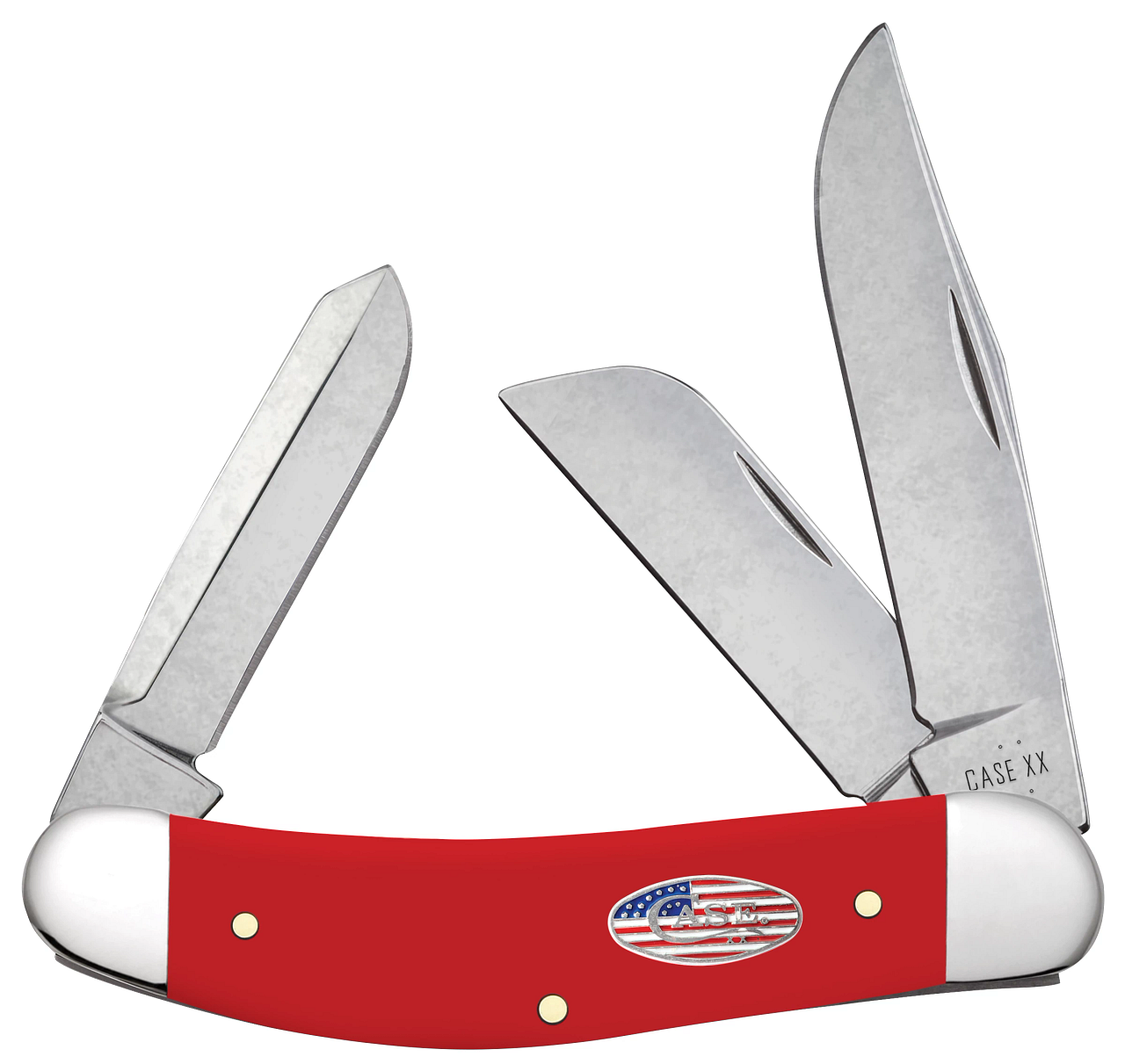 Case Sowbelly Stockman American Workman Red Synthetic 73934 Carbon Steel Pocket Knife