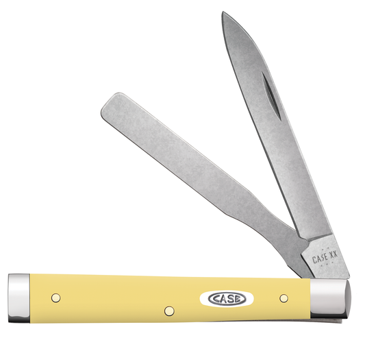 Case Knives Baby Doc Smooth Yellow Synthetic Stainless Pocket Knife