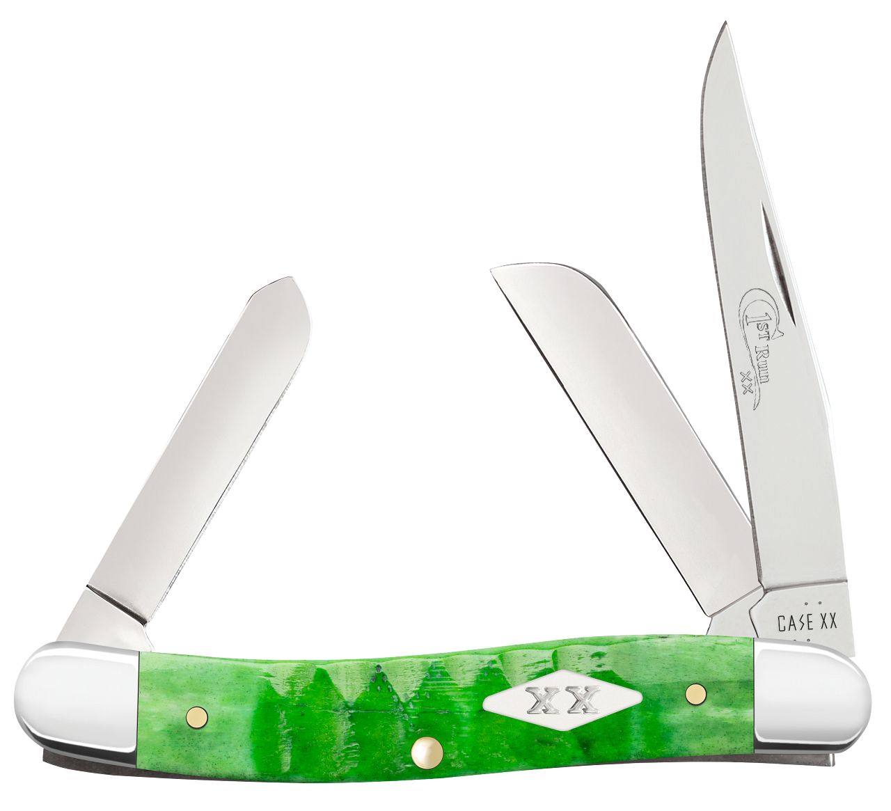 Case Bright Green Bone Jig Medium Stockman