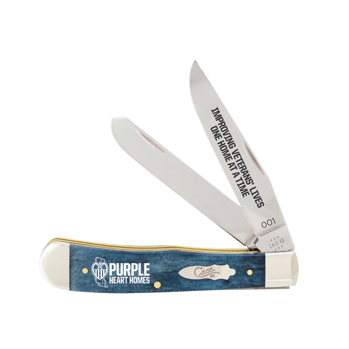 Case Trapper Purple Heart Homes Mediterranean Blue Bone Trapper Gift Set
