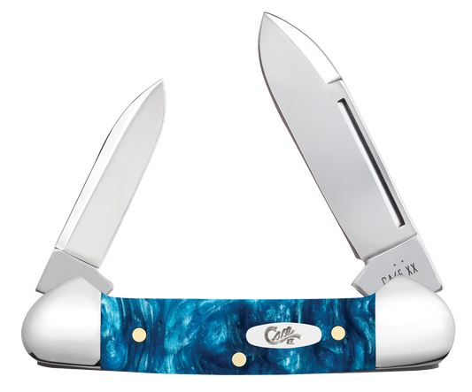 Case Butterbean Teal Swirl Kirinite 12293 Stainless Pocket Knife