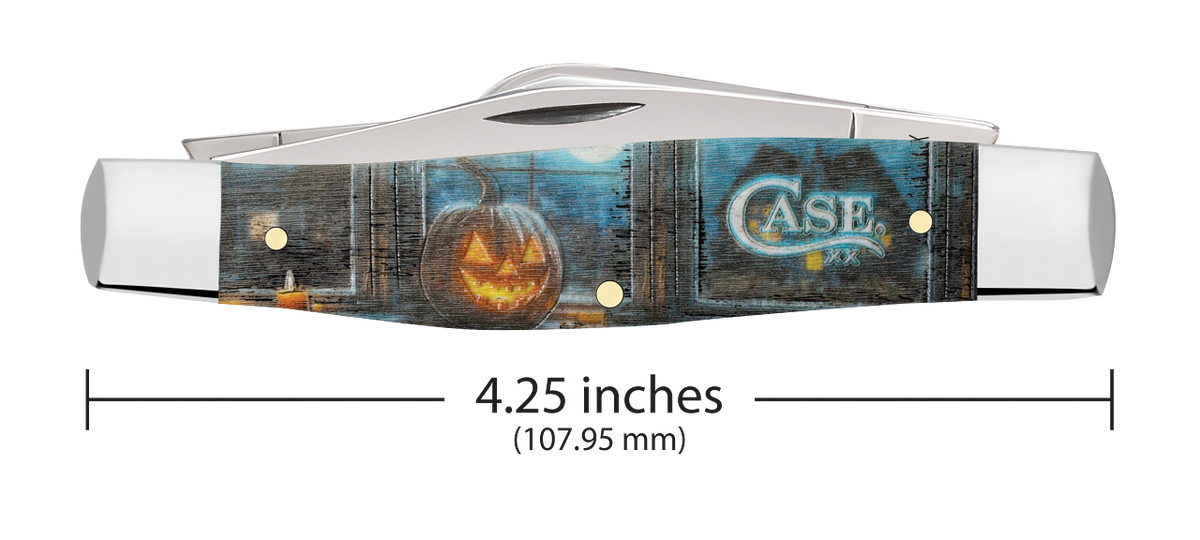 Case Large Stockman Halloween Colorwash Natural Bone 13366 Pocket Knife