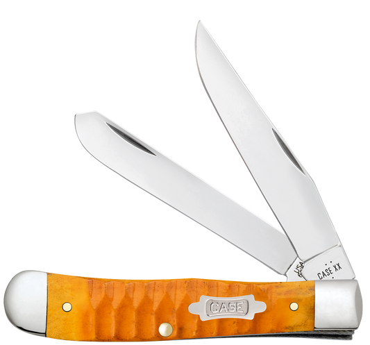 Case Trapper Gator Jig Persimmon Orange Bone 38070 Carbon Steel Pocket Knife