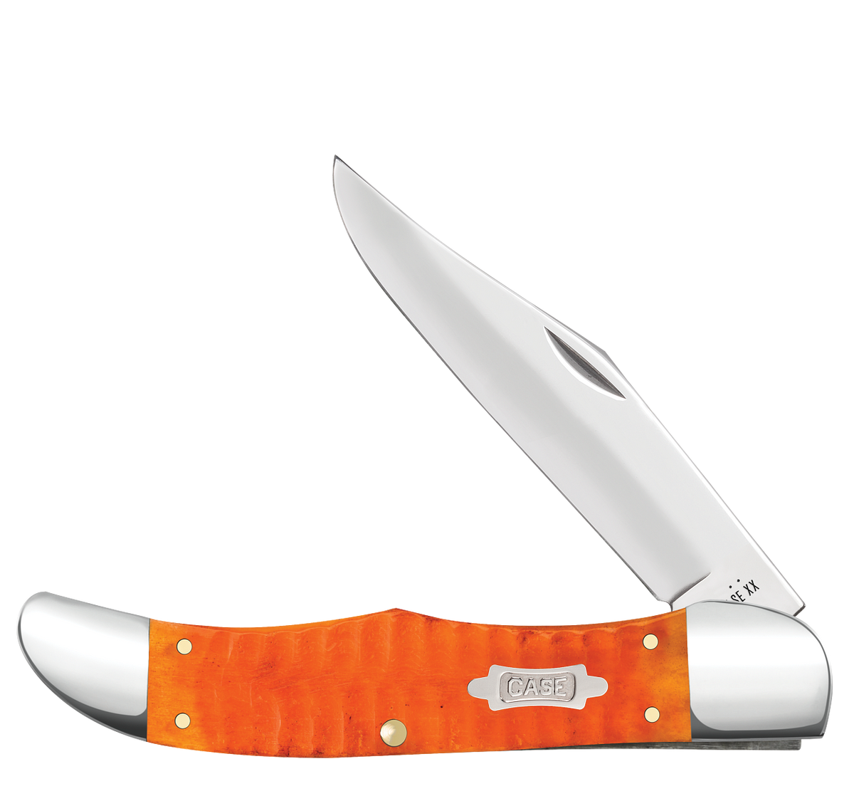 Case Folding Hunter Gator Jig Persimmon Orange Bone 38073 Carbon Steel Pocket Knife