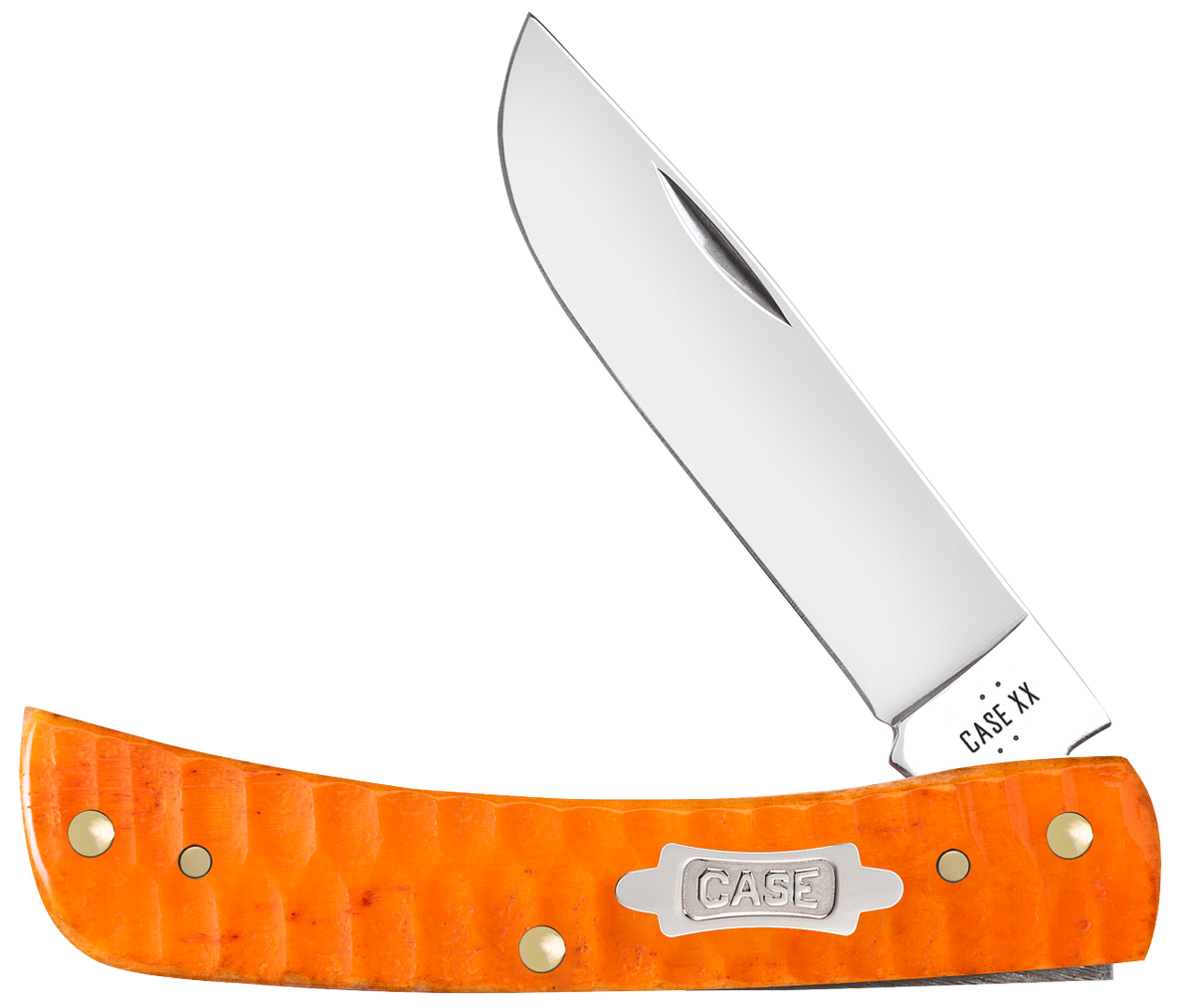 Case Sod Buster Jr Gator Jig Persimmon Orange Bone 38074 Carbon Steel Pocket Knife
