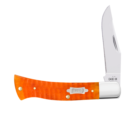 Case Axe Handle Gator Jig Persimmon Orange Bone 38076 Carbon Steel Pocket Knife