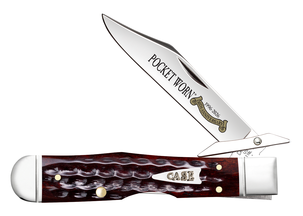 Case Cheetah Cub Pocket Worn 30th Mahogany Bone Corn Cob Jig