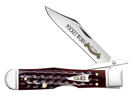 Case Cheetah Cub Pocket Worn 30th Mahogany Bone Corn Cob Jig