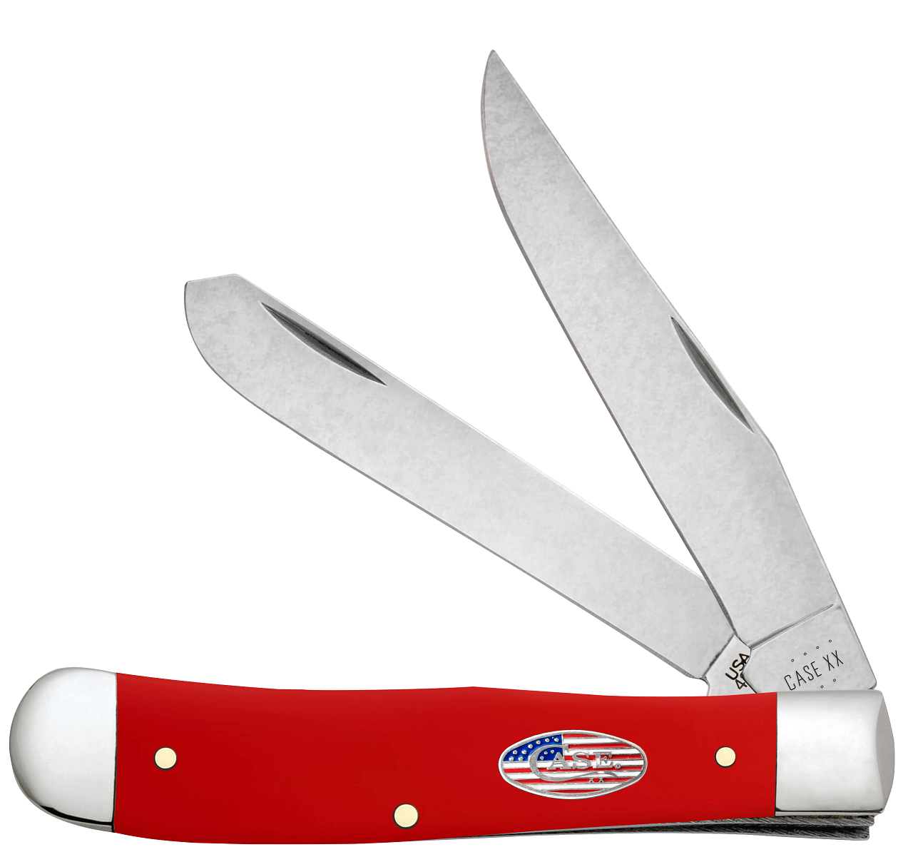 Case American Workman' Trapper 73930 Red Synthetic Carbon Steel Pocket Knife