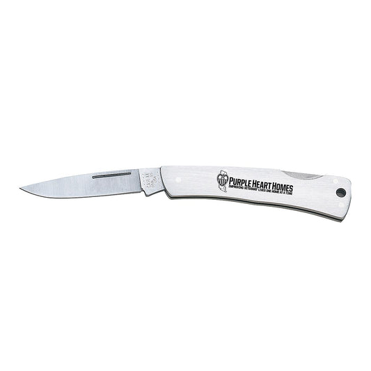 Case Executive Lockback Puple Heart Homes Stainless AWPH04LB Knife