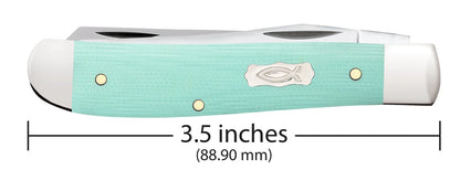 Case Knives Smooth Seafoam Green G-10 Mini Trapper