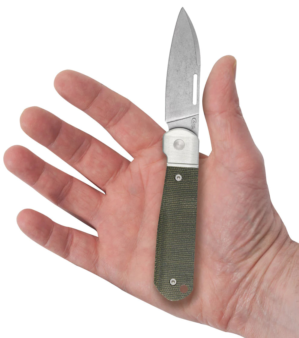 Case Smooth OD Green Canvas Micarta® Highbanks®